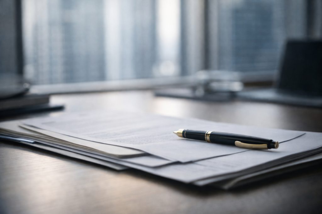 Legal documents and pen representing RMA Law Group annual maintenance program for estate planning clients